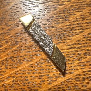 Gold and diamonds mezuzah charm